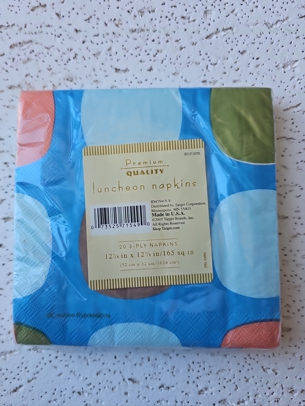 Premium Quality Blue Polka Dot Luncheon Napkins 200 Napkins